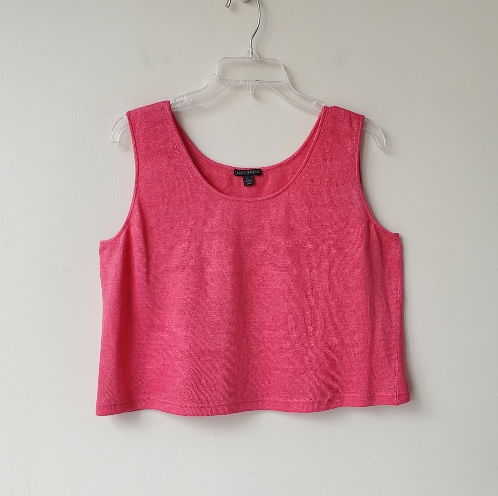 Lafayette 148 Linen Crop Top